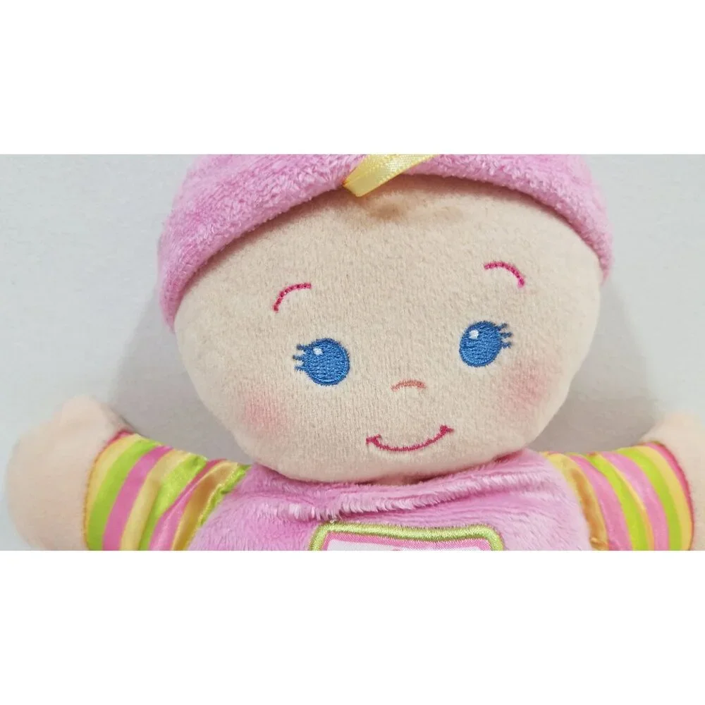 Babys 1st Doll Pink Plush or Lovey Baby Toy For Infants & Toddlers 2008 Rattle
